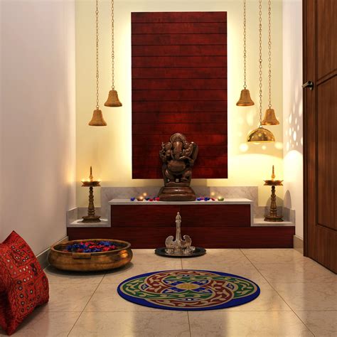 Chic Lighting Colorful Add Ons Complete This Pooja Room Room Door