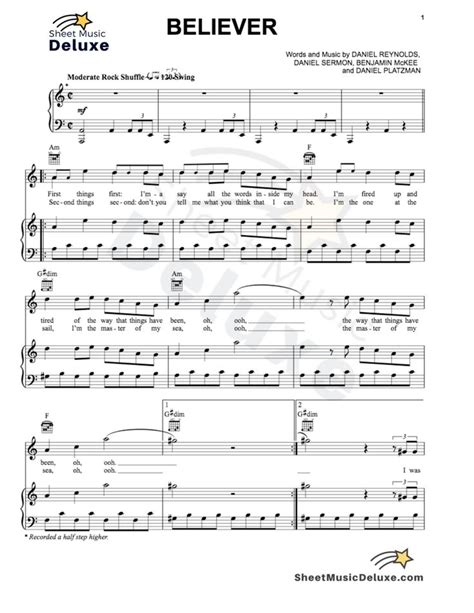 Shop our newest and most popular imagine dragons sheet music such as believer demons and thunder or click the sheet music imagine dragons piano king for a day png. Believer - Imagine Dragons | Piano sheet music, Pop sheet ...