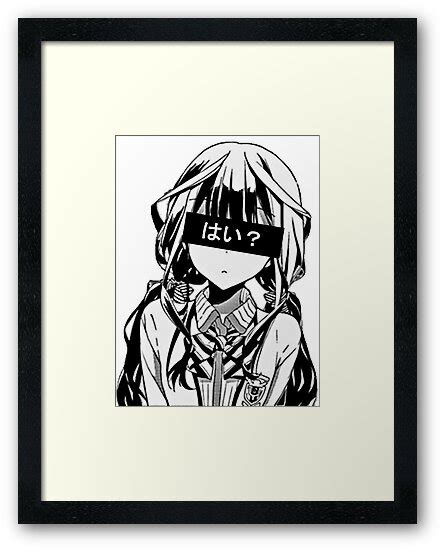 Anime Girl Transparent Background Framed Art Print By Noisa Redbubble