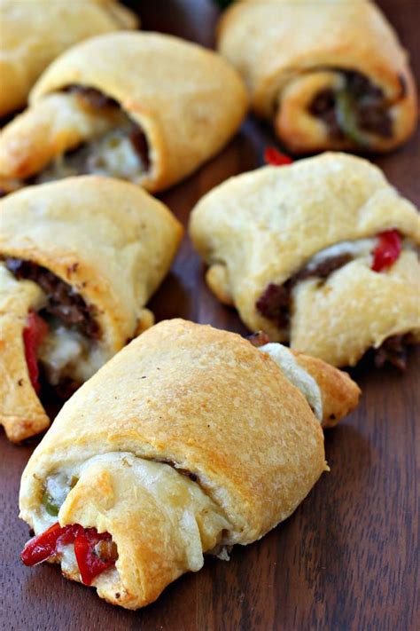 Philly Cheesesteak Crescent Rolls Crescent Roll Appetizers Crescent