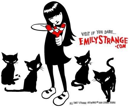 Pin by p j on Emily The Strange | Emily the strange, Strange, Cat art
