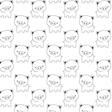 Premium Vector Cute Baby Pig Pattern