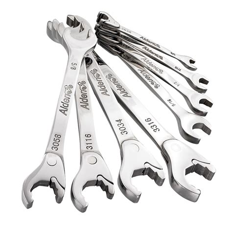 Chicago Brand 8 Pc Open End Ratchet Wrench Set Sae