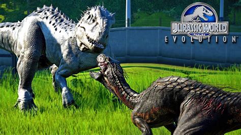Jurassic World Evolution INDORAPTOR VS INDOMINUS REX Luta De