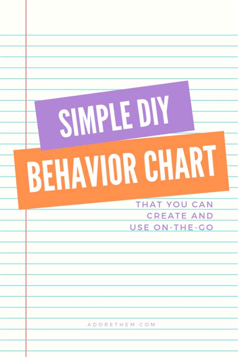 A Simple Diy Behavior Chart That You Can Create And Use On The Go