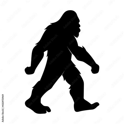 Isolated Vector Bigfoot Silhouette Illustration Stock Vector Adobe Stock