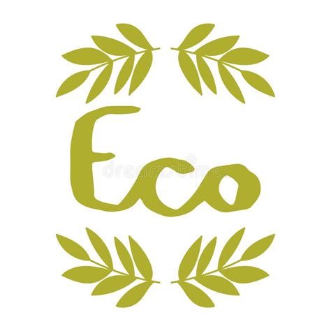 Green Hand Drawn Eco Logo Stock Vector Illustration Of Nature 152318099