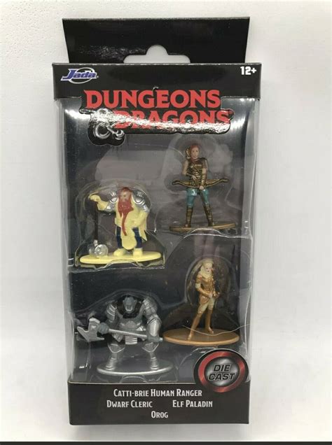 Dungeons And Dragons Die Cast Miniatures 4 Figures Set From Jada Toys