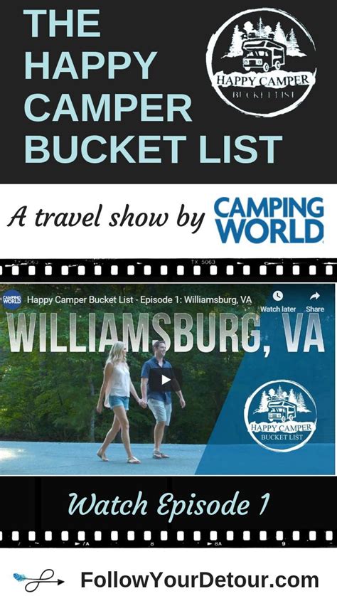 The Happy Camper Bucket List Ep 1 Americas Historic Triangle