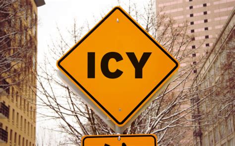 Icy Road Sign Stock Photo Download Image Now Ice Storm Weather