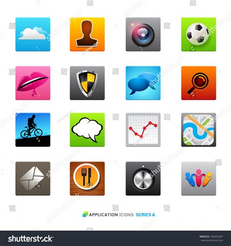 Application Icons And Symbols Vector Designs 100692364