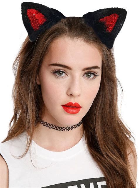 Only 99 Luxury Lace Cat Ears Headband Sexy Fur Headwear Party