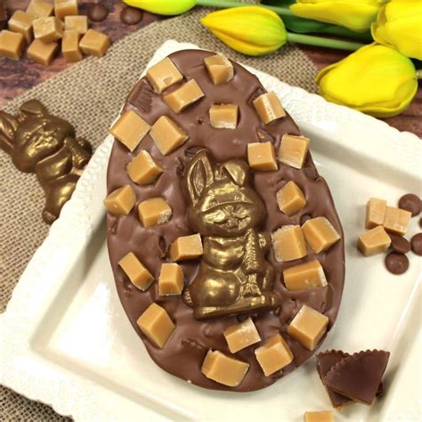 Easter Peanut Butter Fudge Chocolate Egg Slab Maple Mollys
