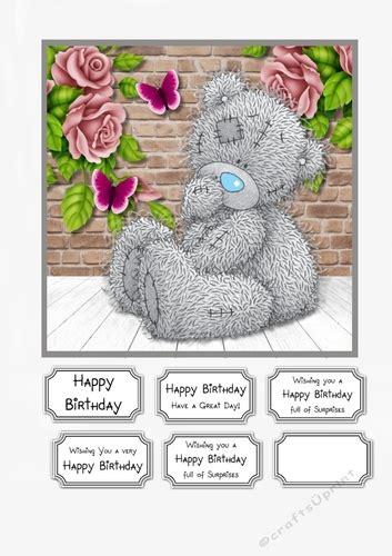 Tatty Teddy With Roses Cup117176943516 Craftsuprint