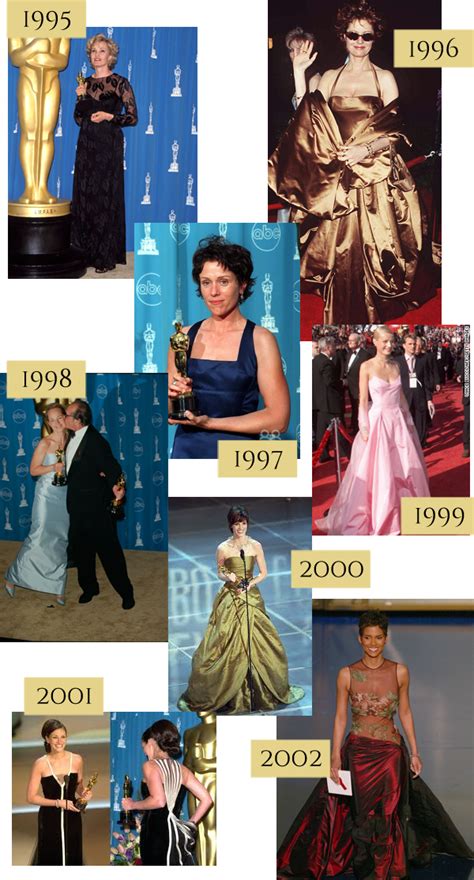 best actress oscar dresses worn since 1929 jessica lange 1995 susan sarandon 1996