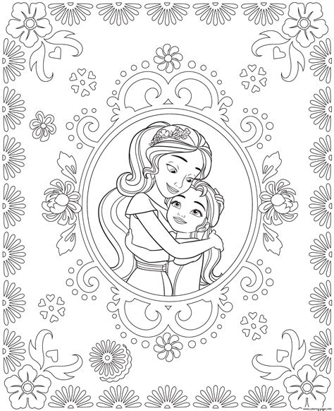 Princess Elena Of Avalor And Sister Isabel Colouring Page Coloring