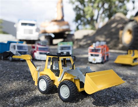Backhoe Loader Toy Digger Truck Construction Trucks And Toys For Kids