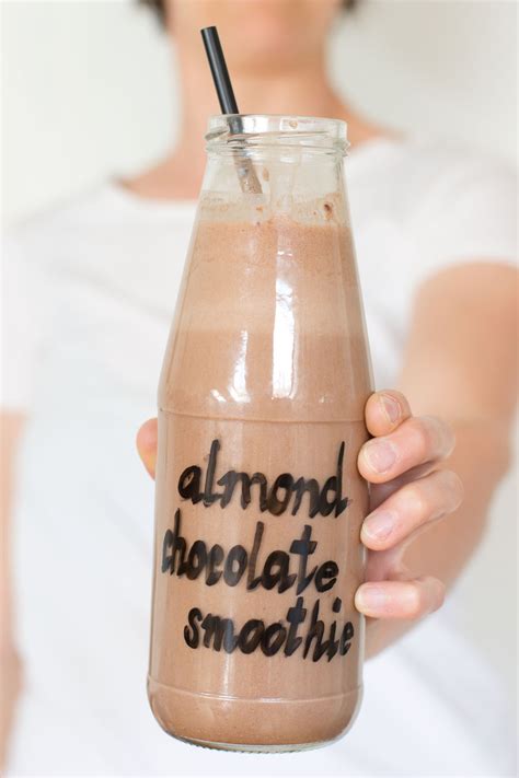 Healthy Chocolate Almond Milk Smoothie Look What I Made