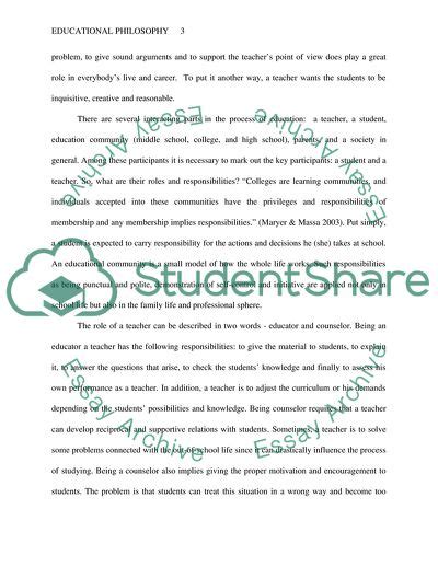 Fundamental Educational Philosophy Essay Example Topics And Well Written Essays 1000 Words