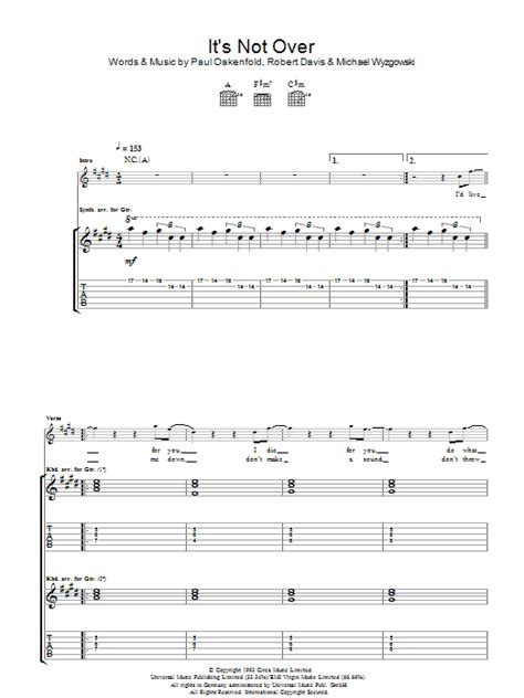 Its Not Over Yet Sheet Music Klaxons Guitar Tab