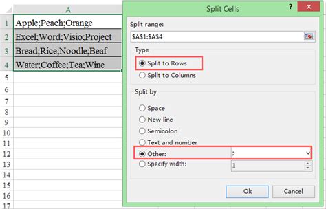 How To Split Cell Values Vertically In Excel