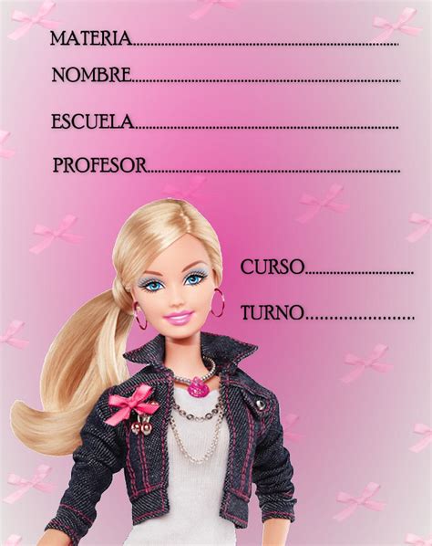 Caratulas De Barbie Para Cuadernos Imagui