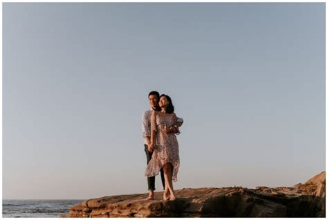 San Diego Beach Cliff Engagement Session Photography By Shelly
