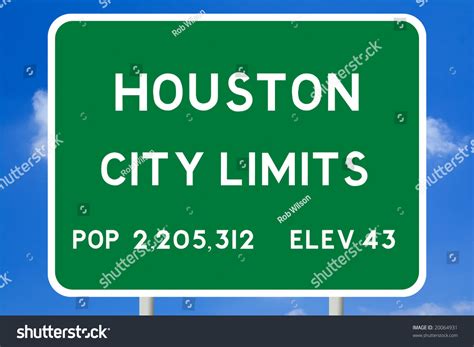 Houston City Limits Sign Stock Photo 20064931 Shutterstock