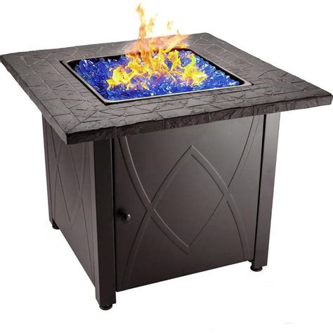 Endless Summer 30 Outdoor Propane Gas Fire Pit Table Blue Fireglass Buy Online In United