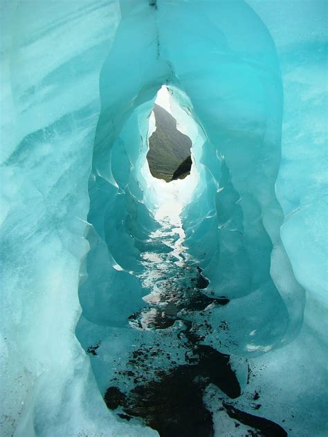 Hd Wallpaper White Ice Tunnel Cave Ice Cave Glacier Blue Cold