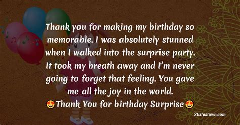 60 Thank You Messages For Birthday Surprise Bdymsg 56 Off