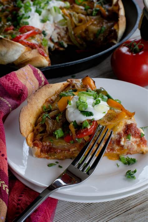 Deep Dish Fajita Pizza What The Forks For Dinner