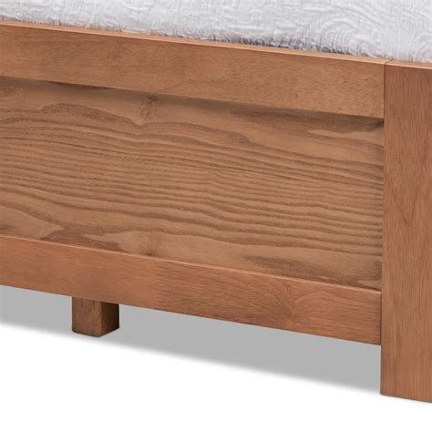 Baxton Studio Wren Walnut King Wood Bed Frame With Storage In The Beds