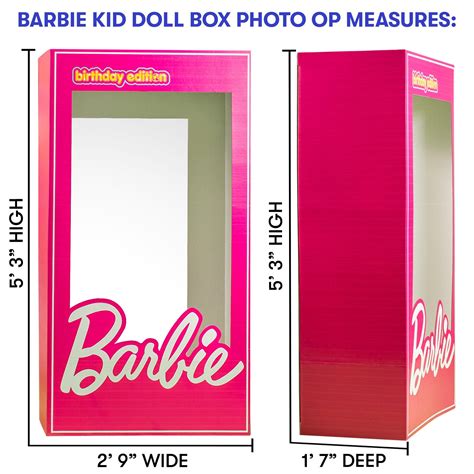 5 Ft 3 In Barbie Kid Doll Box Photo Op In 2021