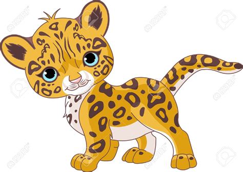 Illustration Of Cute Jaguar Panther Cub Vector Cheetah Cartoon Cute Cartoon Cartoon Cat