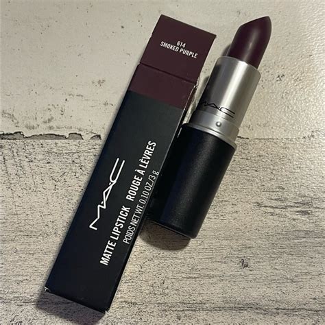 Mac Cosmetics Makeup Rare Mac Smoked Purple Matte Lipstick Lip Care