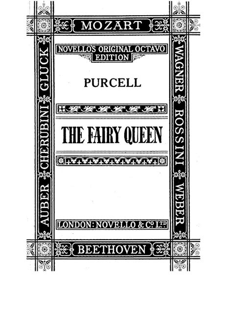 Pdf Purcell The Fairy Queen Dokumentips