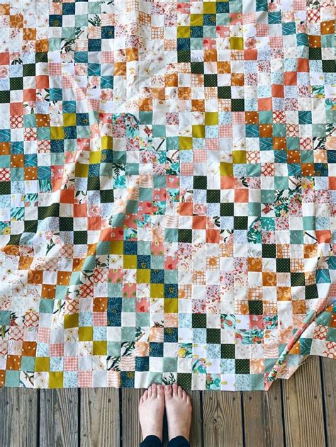 Quilt Reveal Trippy Quilt Green And Orange And A Hint Of Silver