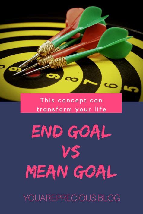 What Is End Goal Vs Mean Goal Concept Transform Your Life Concept