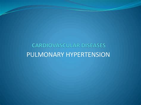 Solution Pulmonary Hypertension Studypool