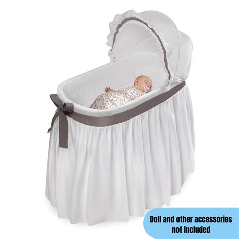 Baby Bassinet W Canopy Foam Pad Bedding Set Infant Newborn Cradle