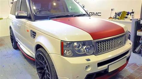 Range Rover In Matte Red Aluminium Wrap Youtube