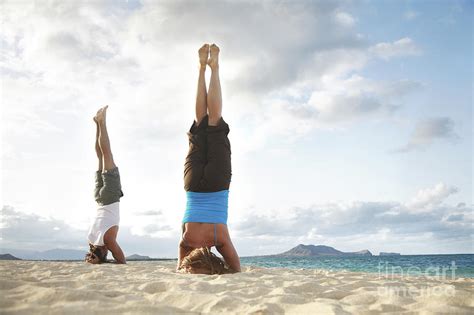 Headstand On Beach Photograph By Brandon Tabiolo Printscapes Pixels