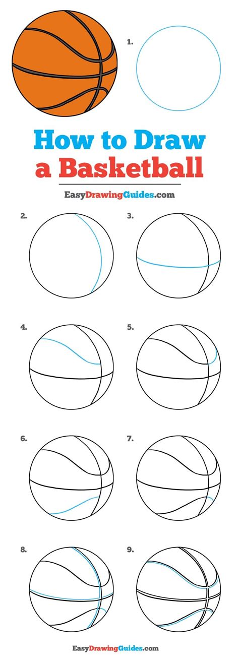 How To Draw A Basketball Really Easy Drawing Tutorial