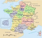 Mapa de Francia con regiones y departamentos | Mapas de Francia para ...