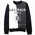 Balmain Paris Printed Logo Sweatshirt Black/White | ONU