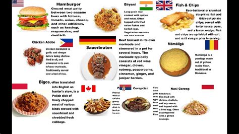 Countries And Their National Dishes Youtube