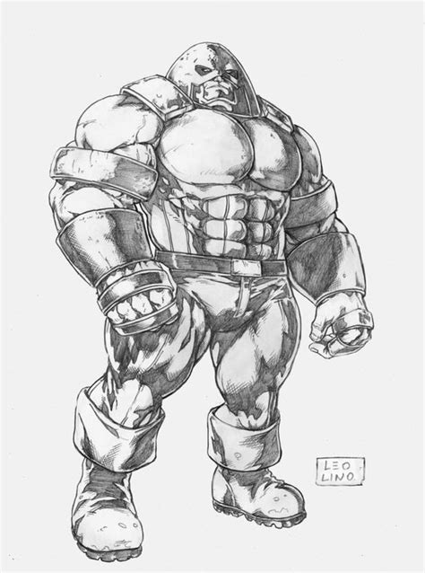 Juggernaut By Leandro Lino Comic Art Sketch Marvel Drawings Marvel Art