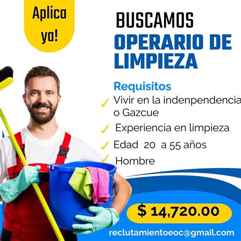 Operario De Limpieza Empleos Rodriguez Empleos Rodriguez