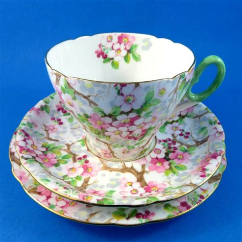 Shelley Maytime Chintz Cup Saucer And Plate Shelley Tea Cups Tea